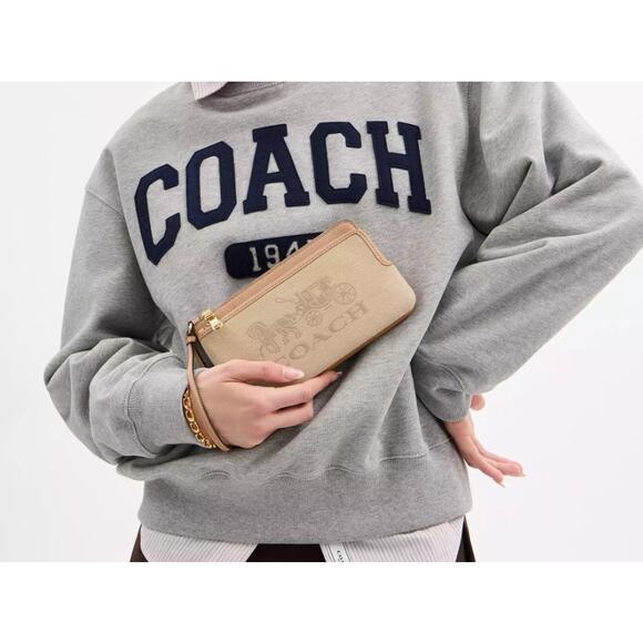 Coach CAP25 Double Zip Wallet With Horse And Carriage - Picture 3 of 4